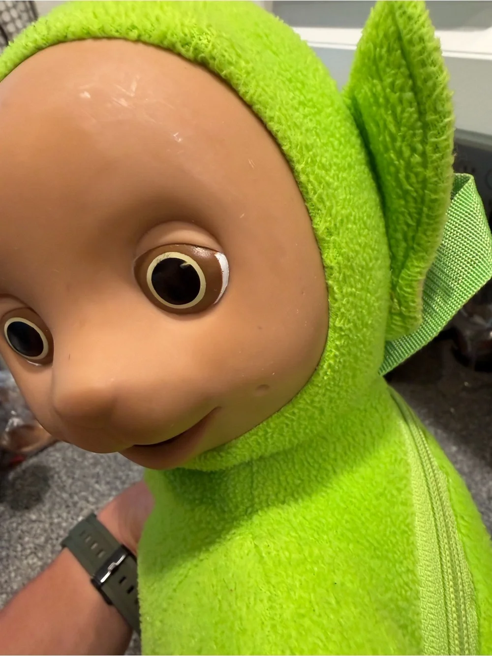 90’s Bright Green Plush Teletubby Backpack - Dipsy